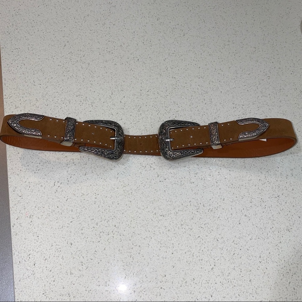 Double Buckle Western Belt